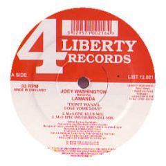 Joey Washington - Don't Wanna Lose Your Love - 4 Liberty