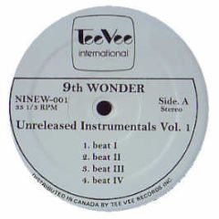 9th Wonder - Unreleased Instrumentals Vol.1 - Tee Vee Records
