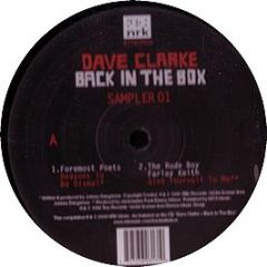 Dave Clarke - Back In The Box (Sampler 1) - Back In The Box