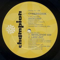Cybersonik - Backlash / Lash Out (Blue Vinyl) - Champion
