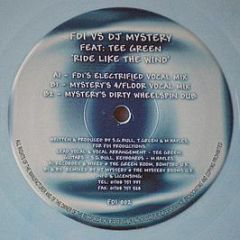 Fdi Vs DJ Mystery - Ride Like The Wind (Blue Vinyl) - Fdi 2