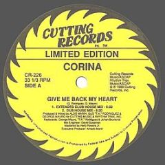 Corina - Give Me Back My Heart (Ltd House Mixes) - Cutting Records