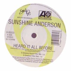 Sunshine Anderson - Heard It All Before (Us House Remixes) - Atlantic