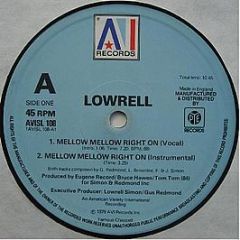 Lowrell - Mellow Mellow (Right On) - PYE