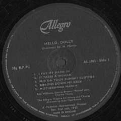 Allegro Theatre Orchestra And The Chorus - Hello, Dolly! - Allegro Records