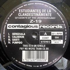 Estudiantes De La Clandestinamente (Students Of Th - Z-19 - Contagious Records