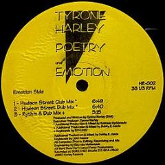 Tyrone Harley - Poetry And Emotion - Harley Records