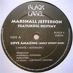 Marshall Jefferson Featuring Destiny - Love Amazing - Black Label