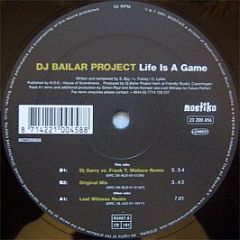 DJ Bailar Project - Life Is A Game - Mostiko