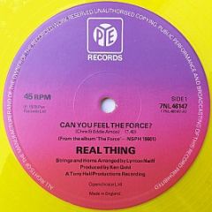 Real Thing - Can You Feel The Force? (Yellow Vinyl) - Pye Records