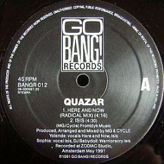Quazar - Here & Now (Remix) / Midsummernight's Dream - Go Bang! Records