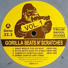 DJ Rectangle - Gorilla Beats N' Scratches Vol. 1 - True Skool Records