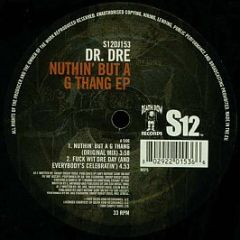 Dr. Dre - Nuthin' But A G Thang EP - Simply Vinyl (S12)