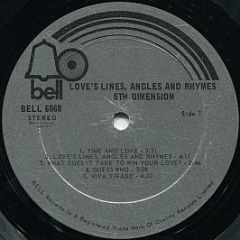 The 5th Dimension - Love's Lines, Angles And Rhymes - Bell Records