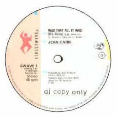 Jean Carn - Was That All It Was (Us Remix) - Streetwave