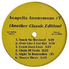 Acappella Anonymous - Volume 7 - DJ Essentials