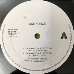 Axe Force - Axe Force - This Night Is So Exciting - P & E Productions