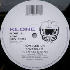 New Emotion - New Emotion - Don't Go - Klone