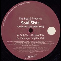 Soul Sista - Soul Sista - Only You (Ke Wena Fela) - Inspirit Music