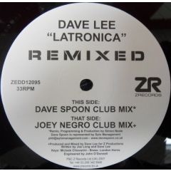 Dave Lee - Dave Lee - Latronica Remixed - Z Records