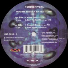 Robbie Rivera - Robbie Rivera - Robbie Rivera EP Part One - Waako Records