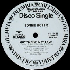Bonnie Boyer - Bonnie Boyer - Got To Give In To Love - Columbia