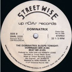 Dominatrix - Dominatrix - The Dominatrix Sleeps Tonight - Streetwise, Up Roar Records