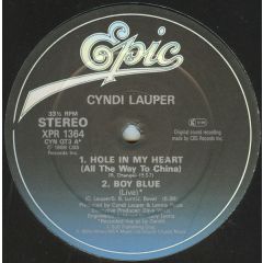 Cyndi Lauper - Cyndi Lauper - Hole In My Heart (All The Way To China) - Epic