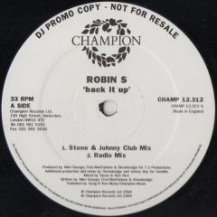 Robin S - Robin S - Back It Up - Champion