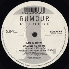 Mo & Beev - Mo & Beev - Coming On To Me - Rumour Records