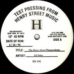 DJ Duke - DJ Duke - The Henry Street Pleasuredome - Henry Street Music