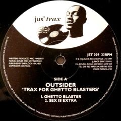 Outsider - Outsider - Trax For Ghetto Blasters - Jus Trax