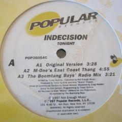 Indecision - Indecision - Tonight - Popular Records