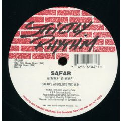 Safar - Safar - Gimme Gimme - Strictly Rhythm