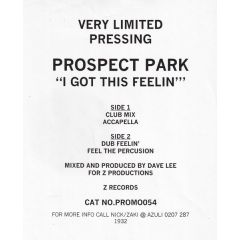 Prospect Park - Prospect Park - I Got This Feelin' - Z Records