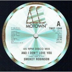 Smokey Robinson - Smokey Robinson - And I Don't Love You - Motown
