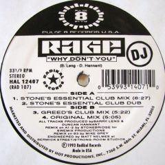 Rage - Rage - Why Don't You - Pulse 8 USA, Radikal Records