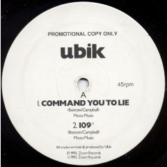 Ubik - Ubik - 109° - Zoom Records