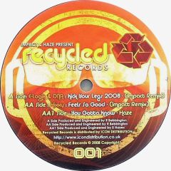 E-Logic & DNA / Hixxy / Haze - E-Logic & DNA - Kick Your Legs 2008 - Recycled Records