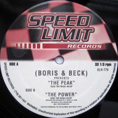Boris & Beck - Boris & Beck - The Peak / The Power - Speed Limit Records