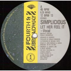 Simplicious - Simplicious - Let Her Feel It - 4th & Broadway