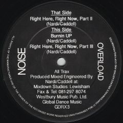 Noise Overload - Noise Overload - Right Here Right Now (Part Ii) - Global Dance