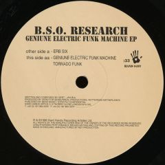 Bso Research - Bso Research - Genuine Electric Funk Machine EP - Hard Hands