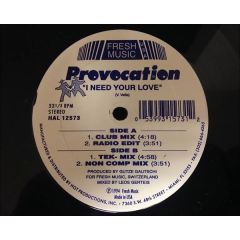Provocation - Provocation - I Need Your Love - Fresh Music