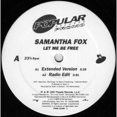 Samantha Fox - Samantha Fox - Let Me Be Free - Popular