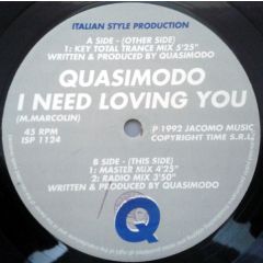 Quasimodo - Quasimodo - I Need Loving You - Italian Style