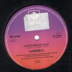 Lowrell - Lowrell - Overdose Of Love - PYE