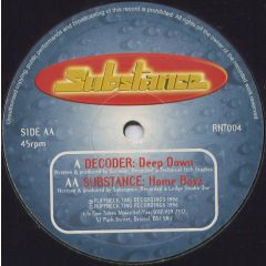 Decoder / Substance - Decoder - Deep Down - RuffNeck Ting Records