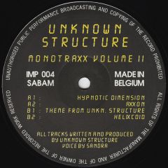 Unknown Structure - Unknown Structure - Monotraxx Volume II - Important Records