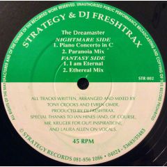 Strategy & DJ Freshtrax - Strategy & DJ Freshtrax - The Dreamaster - Strategy Records